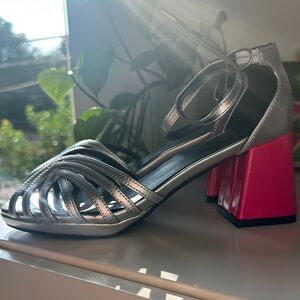 Brand New Silver and Pink Women's Heels